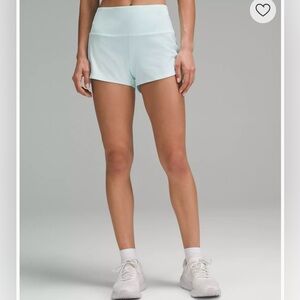 LULULEMON SPEED UP HR SHORTS 2.5” POWDER BLUE SZ 8 NWT